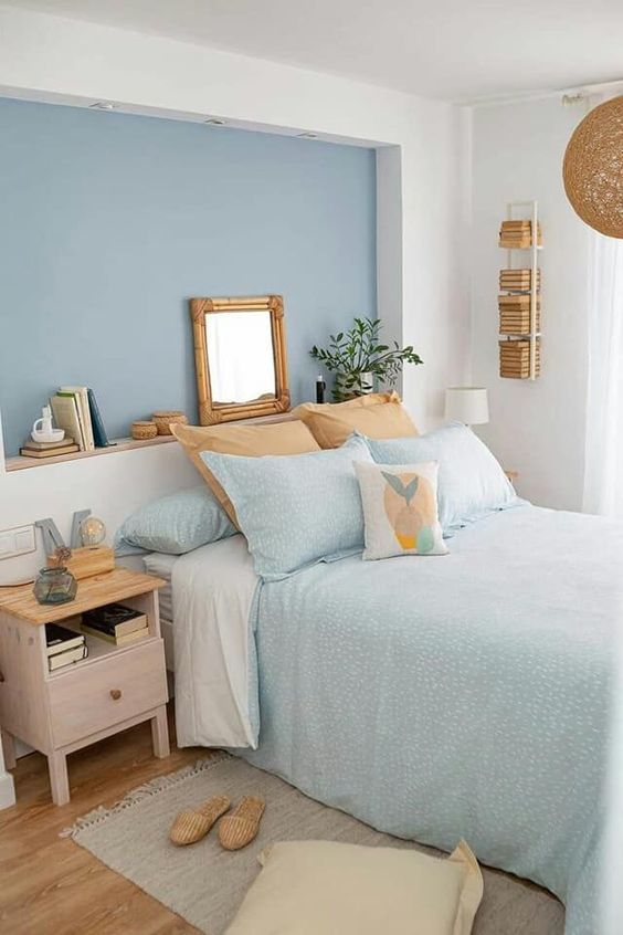 habitacion con colores relajantes
